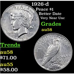 1926-d Peace Dollar $1 Grades Choice AU/BU Slider