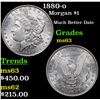 Image 1 : 1880-o Morgan Dollar $1 Grades Select Unc