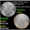 Image 1 : 1886-p Colorfully Toned Morgan Dollar $1 Grades Choice Unc