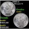 Image 1 : 1885-o Morgan Dollar $1 Grades GEM+ Unc