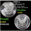 Image 1 : 1881-s Morgan Dollar $1 Grades GEM+ Unc