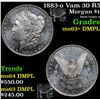 Image 1 : 1883-o Vam 30 R5 Morgan Dollar $1 Grades Select Unc+ DMPL