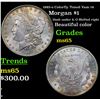 Image 1 : 1885-o Colorfully Toned Vam 14 Morgan Dollar $1 Grades GEM Unc