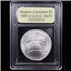 Image 2 : 1991-d USO Modern Commem Dollar $1 Graded ms70, Perfection By USCG