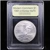 Image 2 : 1991-d Korean War Modern Commem Dollar $1 Graded ms70, Perfection By USCG