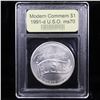 Image 2 : 1991-d USO Modern Commem Dollar $1 Graded ms70, Perfection By USCG