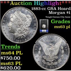 ***Auction Highlight*** NGC 1883-cc GSA Hoard Morgan Dollar $1 Graded ms63 pl By NGC (fc)