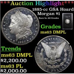 ***Auction Highlight*** 1885-cc GSA Hoard Morgan Dollar $1 Grades Select Unc DMPL (fc)