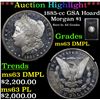 Image 1 : ***Auction Highlight*** 1885-cc GSA Hoard Morgan Dollar $1 Grades Select Unc DMPL (fc)