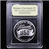 Image 2 : Proof 1991-S USO Modern Commem Dollar $1 Graded GEM++ Proof Deep Cameo By USCG