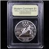 Image 2 : Proof 1995-P Olympics Track & Field Modern Commem Dollar $1 Graded GEM++ Proof Deep Cameo By USCG