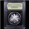 Image 2 : Proof 1989-S Congress Modern Commem Dollar $1 Graded GEM++ Proof Deep Cameo By USCG