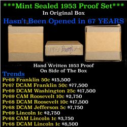 ***Auction Highlight*** Mint Sealed Unopened 1953 Proof Set In Original Box Not Opened For 63 Years