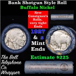 Buffalo Nickel Shotgun Roll in Old Bank Style 'Bell Telephone'  Wrapper 1927 & s Mint Ends Grades