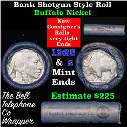 Buffalo Nickel Shotgun Roll in Old Bank Style 'Bell Telephone'  Wrapper 1925 & s Mint Ends Grades