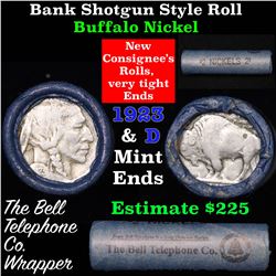 Buffalo Nickel Shotgun Roll in Old Bank Style 'Bell Telephone'  Wrapper 1923 & d Mint Ends Grades