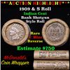 Image 1 : ***Auction Highlight*** Indian 1c Shotgun Roll, 1909 end, KEY date 's' mint on the other, Wow! Grade