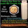 Image 1 : Uncirculated Lincoln 1c roll, 1960-p Small date 50 pcs Grades