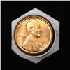 Image 2 : Uncirculated Lincoln 1c roll, 1960-p Small date 50 pcs Grades