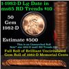 Image 1 : Uncirculated 1c roll, 1982-d Zinc Large Date 50 pcs Grades