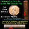 Image 1 : Uncirculated Lincoln 1c roll, 1960-p Large Date 50 pcs