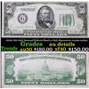 1928A $50 Gold Demand Federal Reserve Note Signatures woods/mellon Grades AU Details