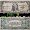 Image 1 : 1935A $1 Silver Certificate Hawaii WWII Emergency Currency Grades f+