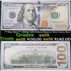 ***Star Note*** 2009A $100 Federal Reserve Note Green Seal Grades Choice AU