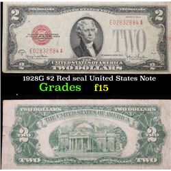 1928G $2 Red seal United States Note Grades f+