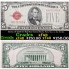 Image 1 : Series of 1928D $5 Red Seal United States Note Key to the Series Grades xf