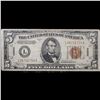 Image 2 : Series 1934A $5 Federal Reserve Note Key To Hawaii Series WWII Emergency Currency Hawaii Grades vf++