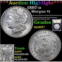 ***Auction Highlight*** 1897-o Morgan Dollar $1 Graded Select+ Unc By USCG (fc)