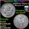 Image 1 : ***Auction Highlight*** 1904/4-s Vam 5 Morgan Dollar $1 Graded Unc Details By USCG (fc)