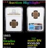 Image 1 : ***Auction Highlight*** NGC 1865 Two Cent Piece 2c Graded ms64 bn By NGC (fc)