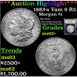 ***Auction Highlight*** 1883-s Vam 9 R5 Morgan Dollar $1 Graded Select Unc BY USCG (fc)