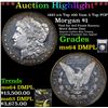 Image 1 : ***Auction Highlight*** 1887-s /s Top 100 Vam 2 Top POP Morgan $1 Graded Choice Unc DMPL BY USCG (fc