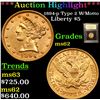 Image 1 : ***Auction Highlight*** 1894-p Type 2 W/Motto Gold Liberty Half Eagle $5 Graded Select Unc By USCG (