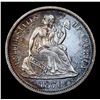 Image 2 : ***Auction Highlight*** 1870-p Rainbow Toned Seated Liberty Dime 10c Graded Choice Unc BY USCG (fc)