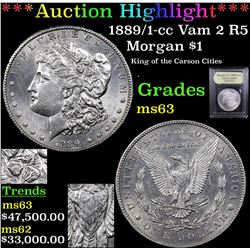 ***Auction Highlight*** 1889/1-cc Vam 2 R5 Morgan Dollar $1 Graded Select Unc BY USCG (fc)