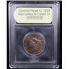 Image 4 : ***Auction Highlight*** 1832 Med Letters N-1 Coronet Head Large Cent 1c Graded Choice Unc BN BY USCG