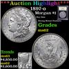 Image 1 : ***Auction Highlight*** 1897-o Morgan Dollar $1 Graded Select Unc By USCG (fc)