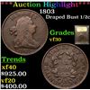 Image 1 : ***Auction Highlight*** 1803 Draped Bust Half Cent 1/2c Graded vf++ By USCG (fc)