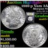 Image 1 : ***Auction Highlight*** 1889-p Vam 3A Morgan Dollar $1 Graded GEM+ Unc By USCG (fc)