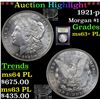 Image 1 : ***Auction Highlight*** 1921-p Morgan Dollar $1 Graded Select Unc+ PL By USCG (fc)