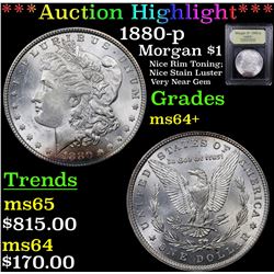 ***Auction Highlight*** 1880-p Morgan Dollar $1 Graded Choice+ Unc By USCG (fc)