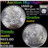 Image 1 : ***Auction Highlight*** 1880-p Morgan Dollar $1 Graded Choice+ Unc By USCG (fc)