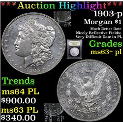 ***Auction Highlight*** 1903-p Morgan Dollar $1 Graded Select Unc+ PL By USCG (fc)