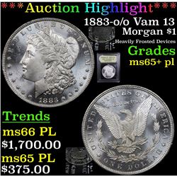 ***Auction Highlight*** 1883-o /o Vam 13 Morgan Dollar $1 Graded GEM+ PL By USCG (fc)