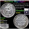 Image 1 : *Highlight Of Entire Auction* 1853-o No Arrows 'o' Above Bow Seated Liberty 1/2 10c Select Unc USCG 