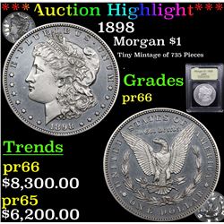 Proof ***Auction Highlight*** 1898 Morgan Dollar $1 Graded GEM+ Proof BY USCG (fc)